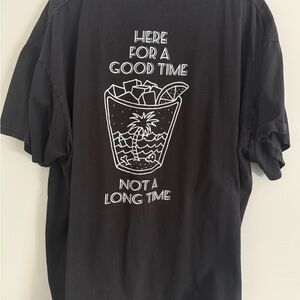 Black Short Sleeve Graphic Tee - "Here For A Good Time"